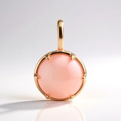 Pendentif en argent et Opale rose