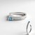 Anello in argento con Topazio Blu Svizzero