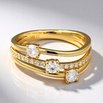Anello in oro con Diamante SI1 (H) (CIRARI)