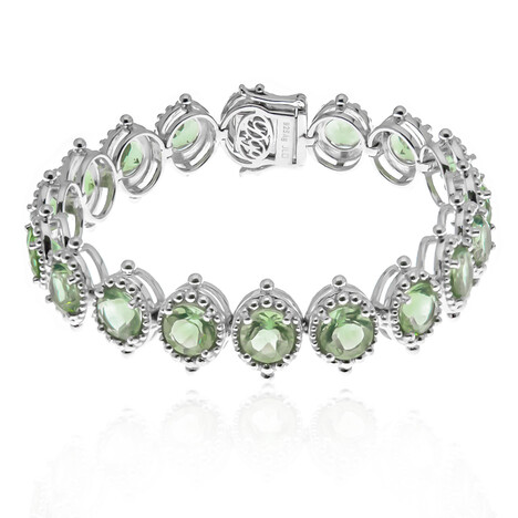 Petrolfarbener Fluorit-Silberarmband (Dallas Prince Designs)