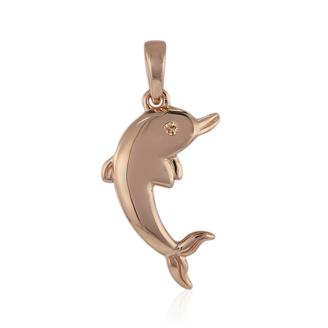 SI1 Argyle-Rose de France-Brillant-Goldanhänger (Annette)