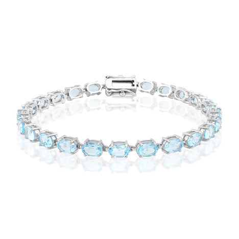 Bracciale in argento con Topazio Blu Cielo