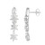 Zilveren oorbellen met witte topaasstenen