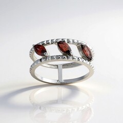 Anello in argento con Zircone Rosa