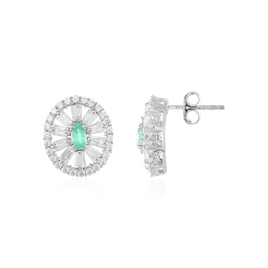 Orecchini in argento con Smeraldo Colombiano