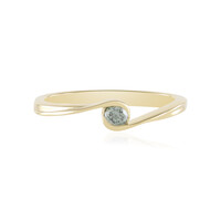 Anillo en plata con Diamante azul cielo SI2