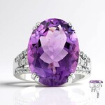 Anello in argento con Ametista