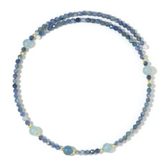 Edelstein-Stahlhalsreif (Riya)