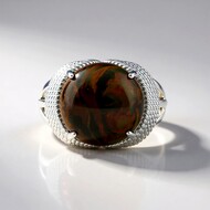 Anello in argento con Pietersite Dorata