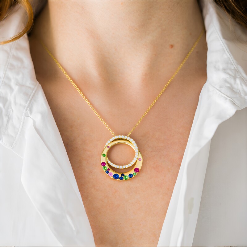 Collana in oro con Zaffiro Ceylon Blu (CIRARI)