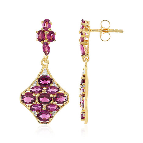 Pendientes en plata con Rodolita