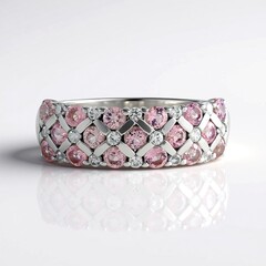 Anello in argento con Tormalina Rosa Nigeriana