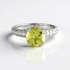 Anello in argento con Quarzo Ouro Verde