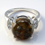 Anello in argento con Quarzo Dinosauro