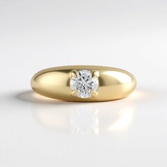 Anello in oro con Diamante I2 (G)  (de Melo Gold)