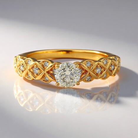 Anello in oro con Diamante Rose de France SI1 di Argyle (Annette)