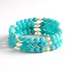 Bracciale in acciaio con Amazzonite