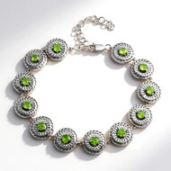 Bracciale in argento con Peridoto (Ornaments by de Melo)