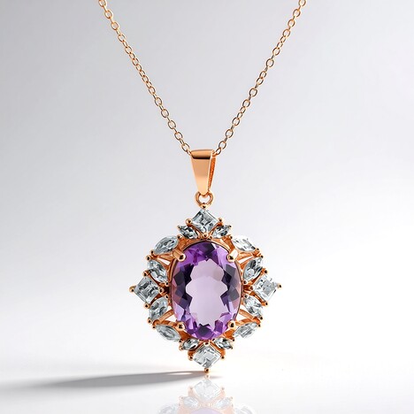 Collana in argento con Ametista Boliviana