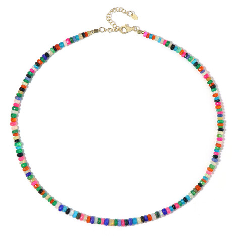 Äthiopischer Opal-Silberhalskette