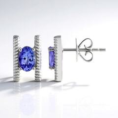 Orecchini in argento con Tanzanite (Pallanova)