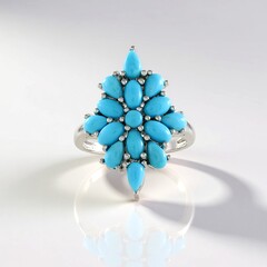 Anello in argento con Turchese Sleeping Beauty (Faszination Türkis)