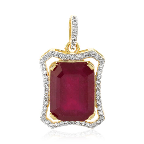 Madagaskar-Rubin-Silberanhänger