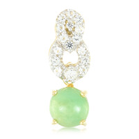 Pendentif en argent et Chrysoprase impériale
