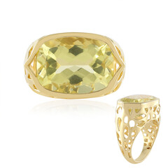 Anillo en plata con Cuarzo del Ouro Verde (Ornaments by de Melo)