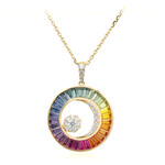 Collana in oro con Zaffiro Fancy (CIRARI)