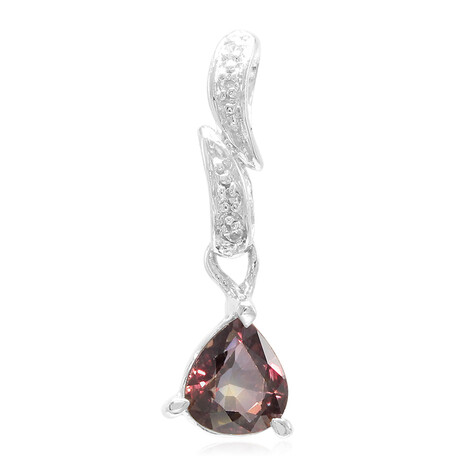 Nicht erhitzter Farbwechsel-Saphir-Silberanhänger