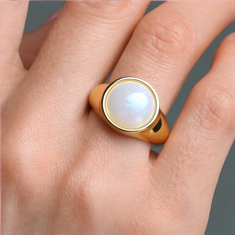 Welo-Opal-Silberring (Adela Silber)