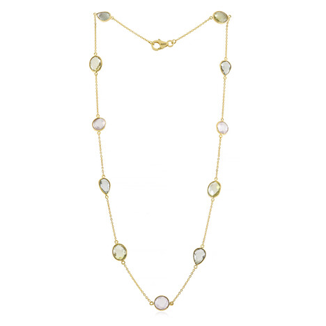 Collier en argent et Quartz citron