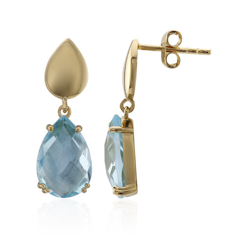 Sky Blue Topaz Silver Earrings