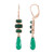 Green Agate Silver Earrings (KM by Juwelo)
