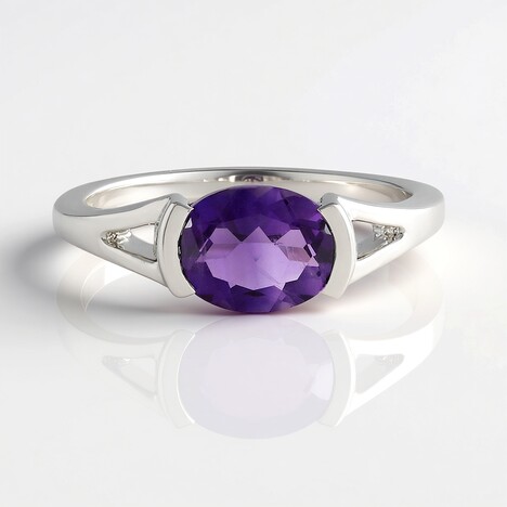 Anello in argento con Ametista del Marocco
