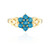 Neon Blue Apatite Silver Ring