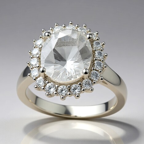 Anello in argento con Danburite