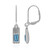 Zilveren oorbellen met Zwitsers-blauwe topaasstenen (TPC)