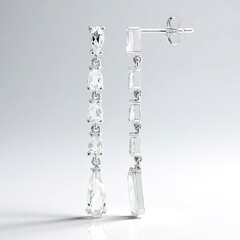 Orecchini in argento con Topazio Bianco