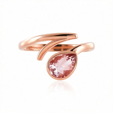 9K AAA Madagascan Morganite Gold Ring (KM by Juwelo)