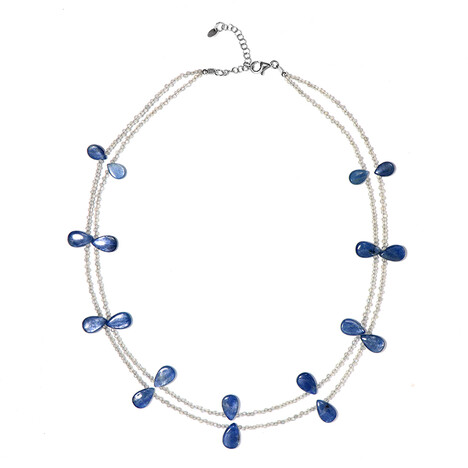 Edelstein-Silberhalskette