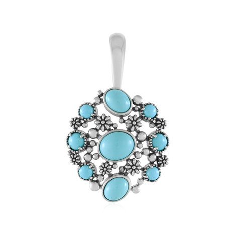 Zilveren hanger met een Sleeping Beauty Turkoois (Desert Chic)