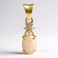 Coober Pedy-Opal-Goldanhänger