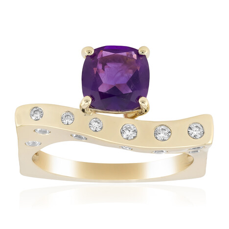 Anello in oro con Ametista AAA (de Melo Gold)