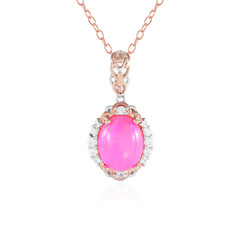 Äthiopischer Pinkfarbener Opal-Silberhalskette (Gems en Vogue)