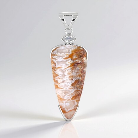 Pendentif en argent et Agate Druzy (Bali Barong)