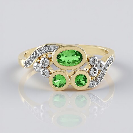 Anello in oro con Tsavorite della Tanzania (D'vyere)