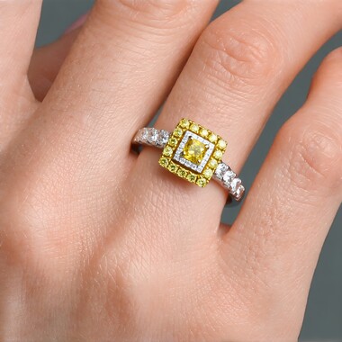 Gelber SI2 Brillant-Goldring (CIRARI)