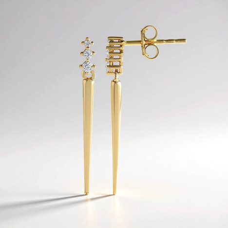 Orecchini in oro con Diamante IF (G) (de Melo Gold)